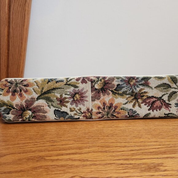 1960-S“ LA MARQUISE” VINTAGE FLORAL TAPESTRY AND LEATHER BAG - Picture 4 of 9